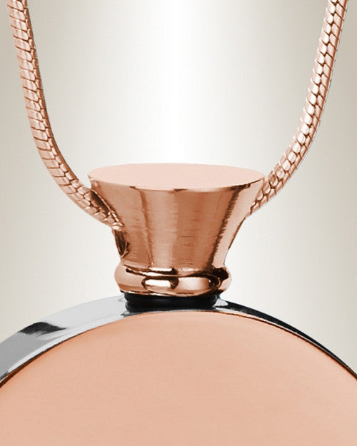 Rose Gold Circle of Life Urn Pendant