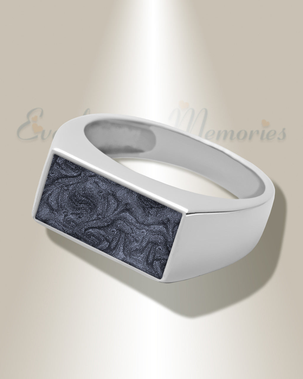 Men's Sterling Silver Drexel Ash Ring with Slate