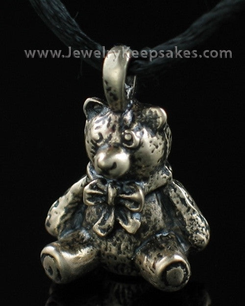 Bronze Teddy Bear Urn Necklace