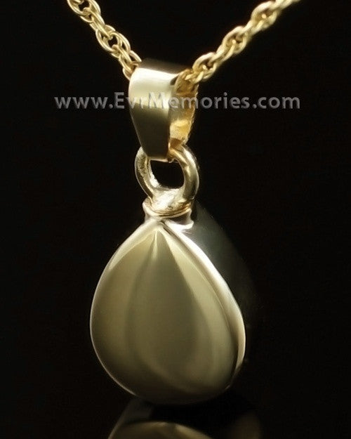 14K Gold Plated Teardrop Funeral Jewelry