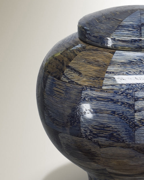 Peony Urn in Blue-Keepsake
