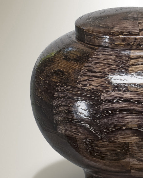 Peony Urn in Black-Keepsake