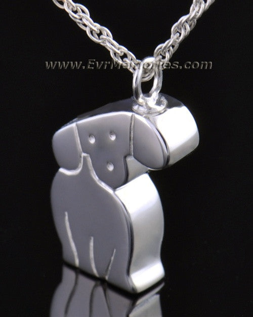 14k White Gold Best Friend Dog Memorial Locket