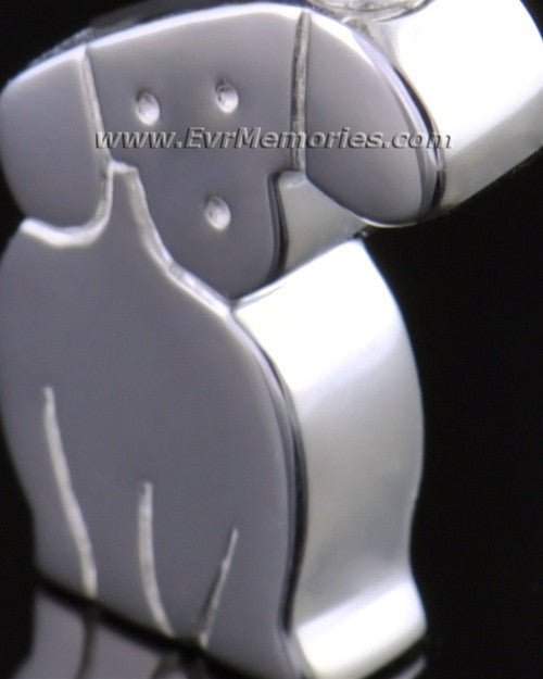 14k White Gold Best Friend Dog Memorial Locket