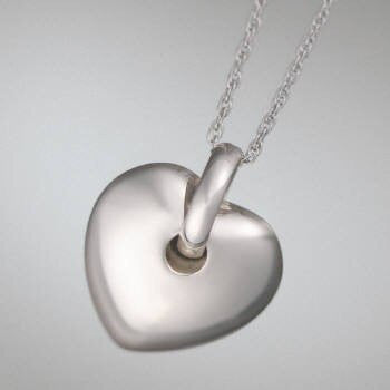 Puff Heart Cremation Cremation Keepsake-Silver