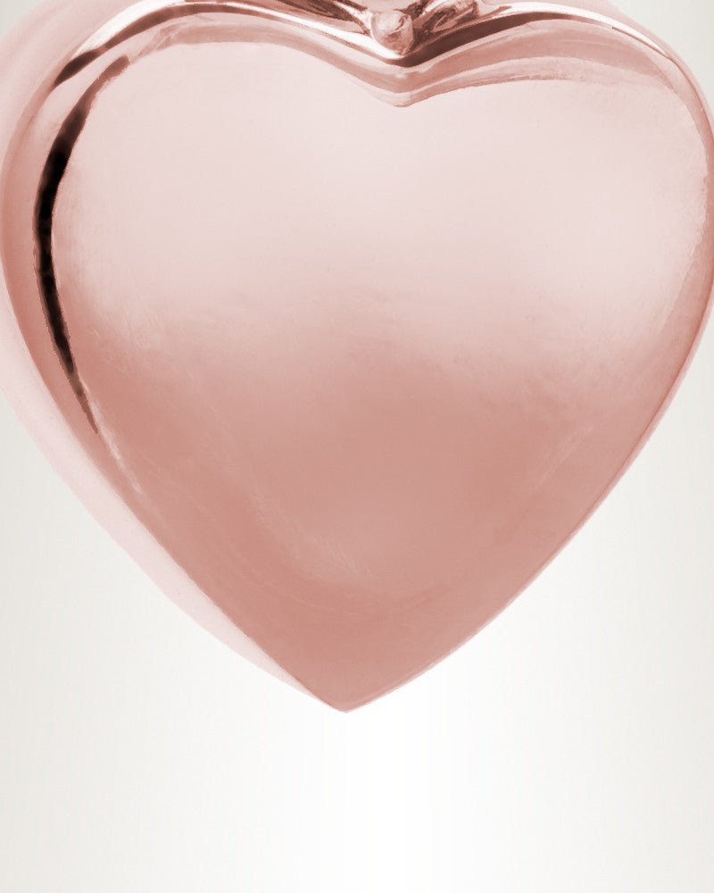 14K Rose Gold Small Heart Pendant Memorial Locket