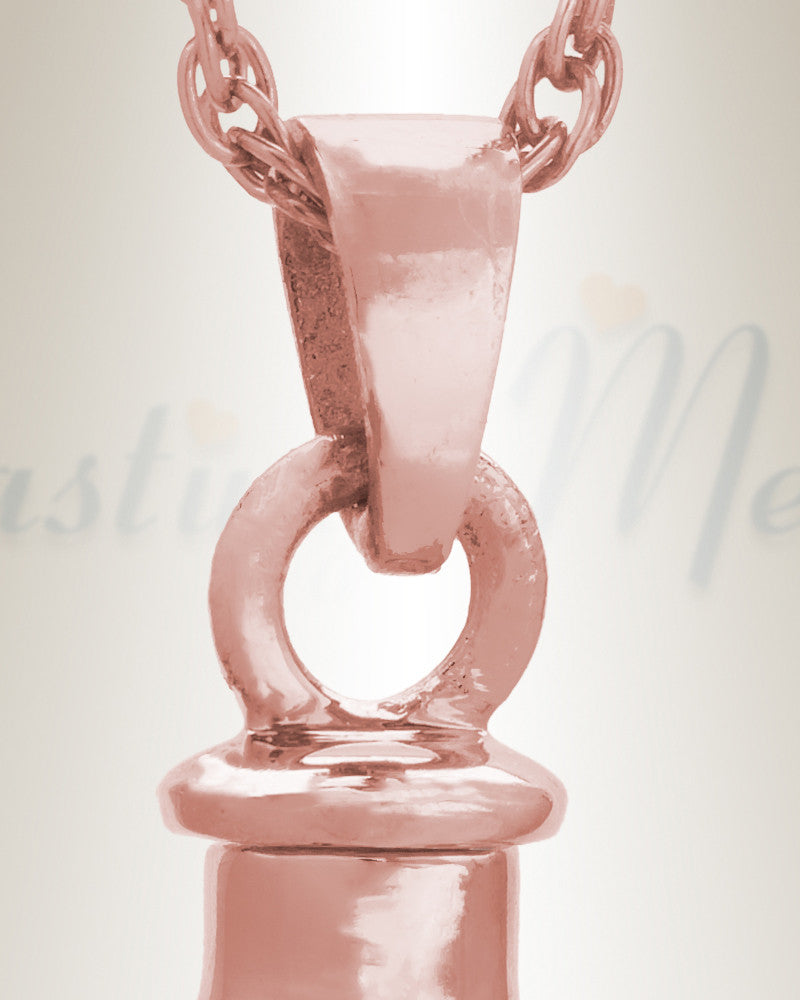 14K Rose Gold Small Heart Pendant Memorial Locket