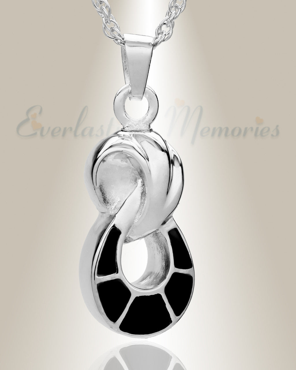 14K White Gold Everlasting Companion Infinity Funeral Jewelry