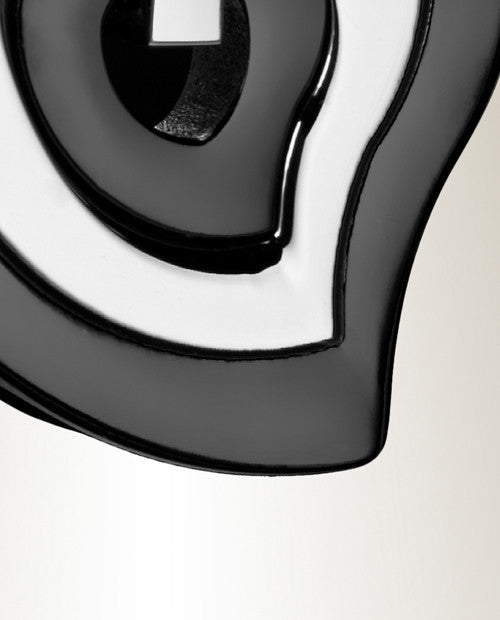 Black and Silver Sincere Heart Urn Pendant