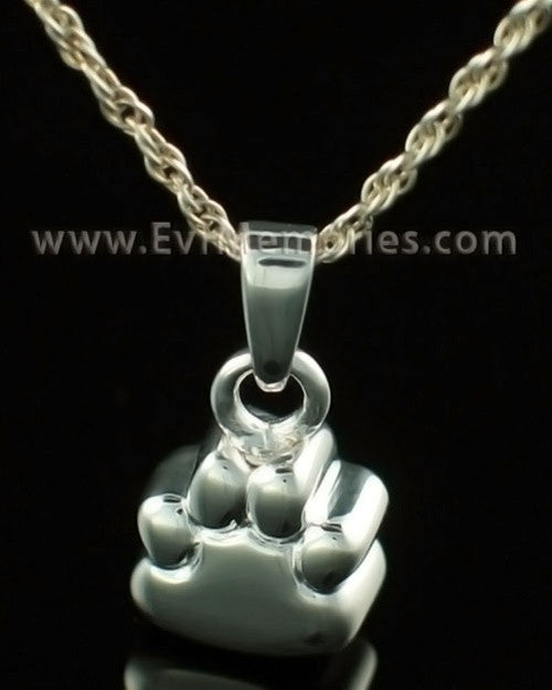 14K White Gold Lil Paw Urn Keepsake