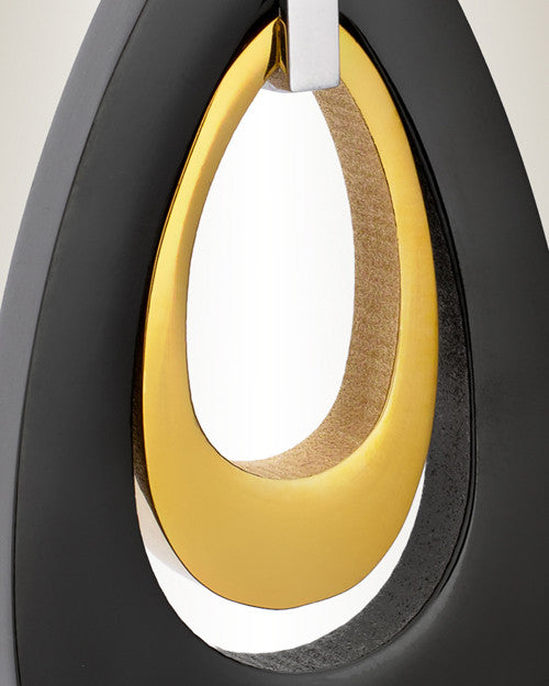 Black and Gold Drop Of Hope Cremation Jewelry