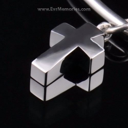 Sterling Silver Small Cross Cremation Bracelet