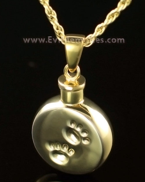 14K Gold Pawprints Urn Keepsake