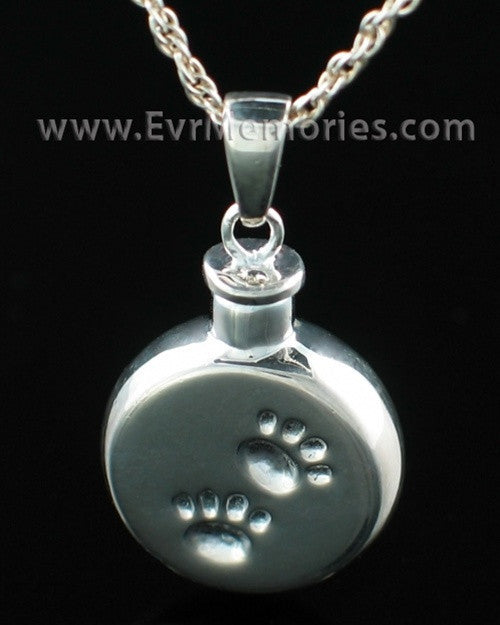 Silver Pawprints Memorial Locket