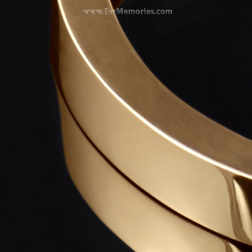 Gold Plated Men's Elegance Cuff Cremation Bracelet
