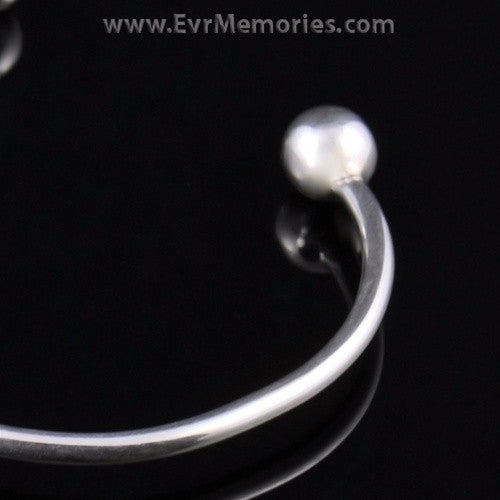 Sterling Silver Flower Cremation Bracelet