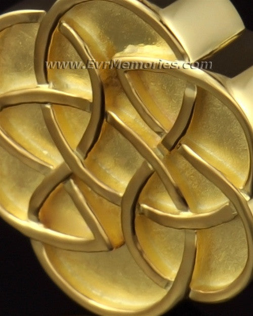 14k Gold Celtic Flower Cremation Keepsake