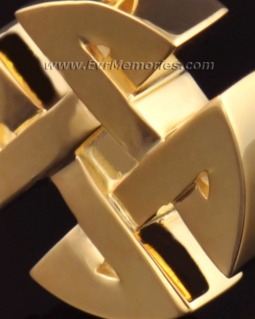 14k Gold Celtic Cherished Round Memorial Jewelry
