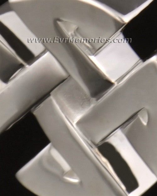 14k White Gold Celtic Cherished Round Memorial Jewelry