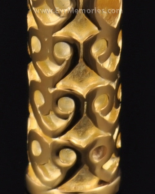 Gold Plated Lovely Cylinder Memorial Jewelry