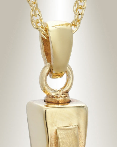 Gold Plated Double Cross Cremation Charm