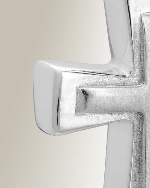 Sterling Silver Double Cross Cremation Charm