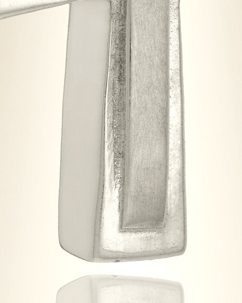 14k White Gold Double Cross Cremation Charm
