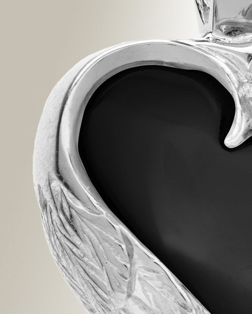 Sterling Silver Onyx Innocent Heart Cremation Pendant