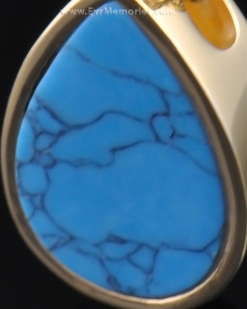 Gold Plated Turquoise Teardrop Jewelry