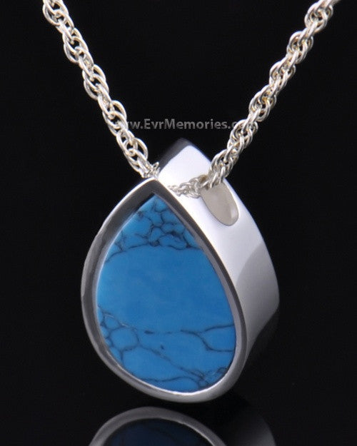 Sterling Silver Teardrop Turquoise Jewelry Pendant