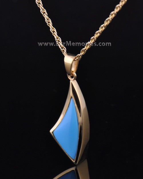 Gold Vermeil Turquoise Sail Away Jewelry Urn
