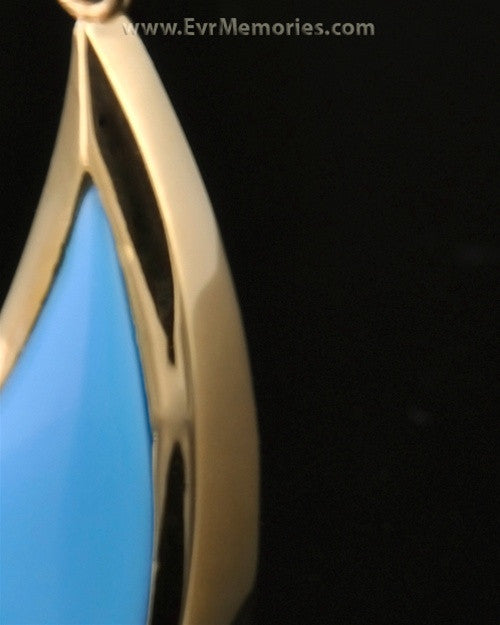 14k Gold Turquoise Sail Away Jewelry Urn