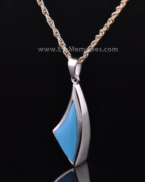 Sterling Silver Turquoise Sail Away Funeral Jewelry