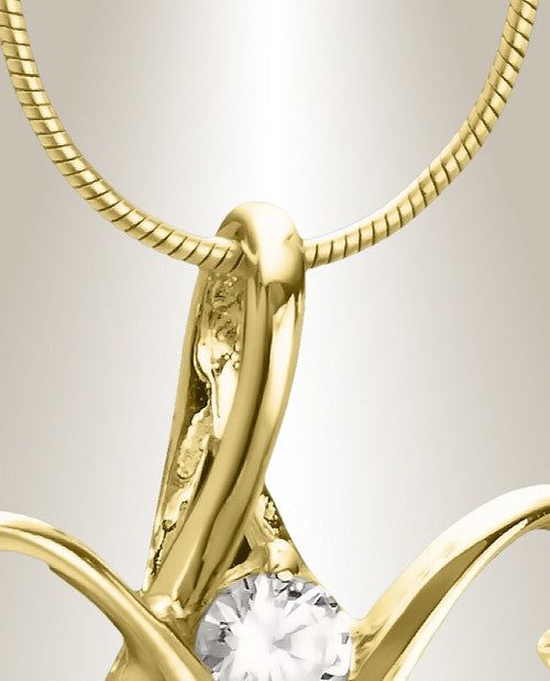 Gold Plated Peaceful Moments Cremation Jewelry