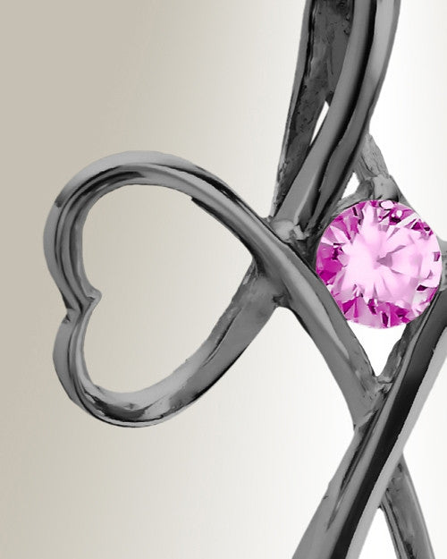 Pink and Black Peaceful Moments Cremation Jewelry