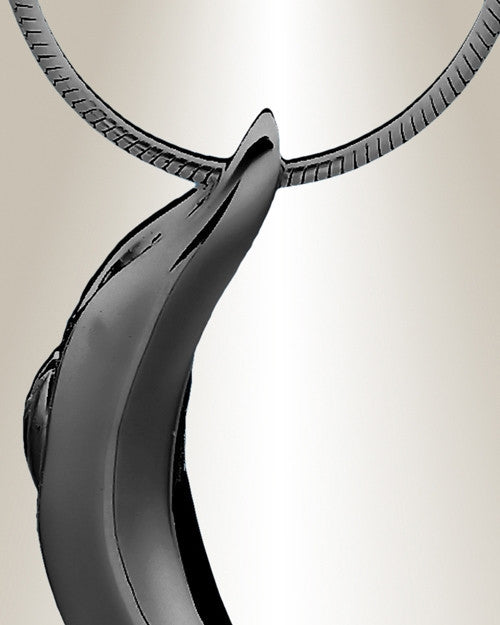 Black Simple Adoration Cremation Jewelry