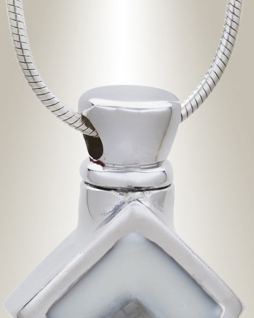 White Jazzy Cremation Jewelry