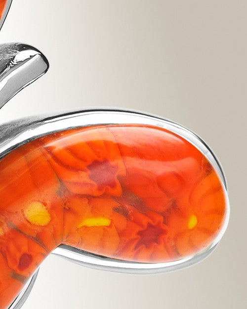 Orange Majestic Butterfly Cremation Jewelry