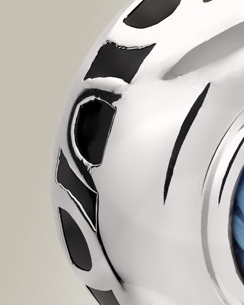 Wild Blue Yonder Round Cremation Jewelry