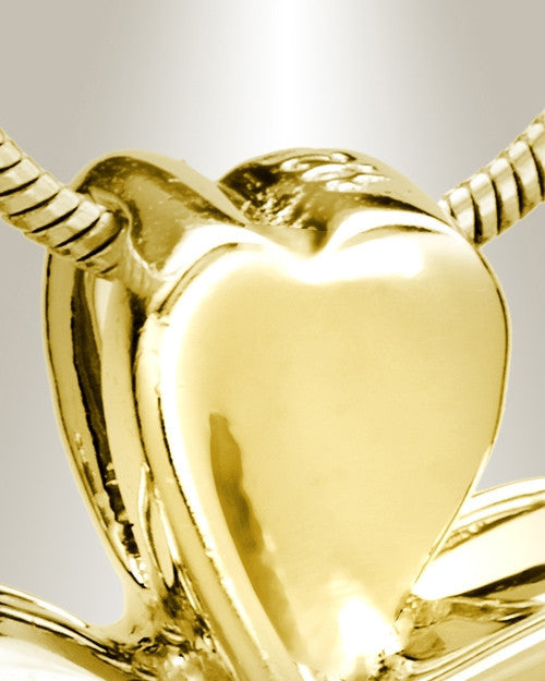 Gold Plated Contemporary Cross Memorial Jewelry