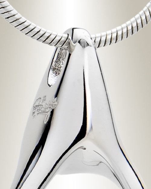 Silver Wishbone Memorial Jewelry