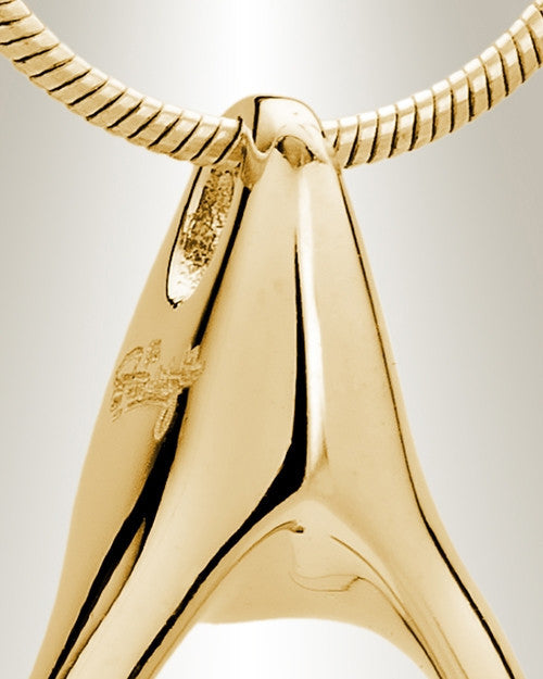 Gold Plated Wishbone Memorial Jewelry