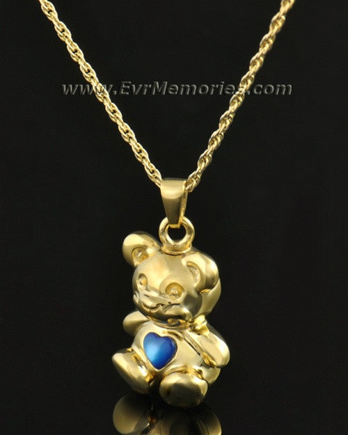 14k Gold Baby Blue Bear Jewelry