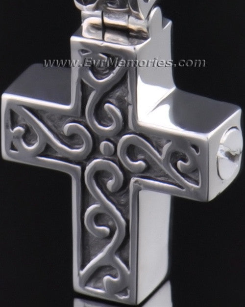 Silver Carved Cross Jewelry Pendant