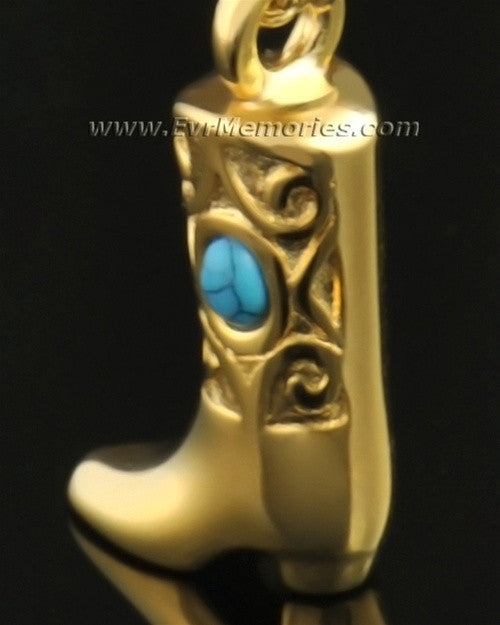 14k Gold Western Boot Urn Jewelry