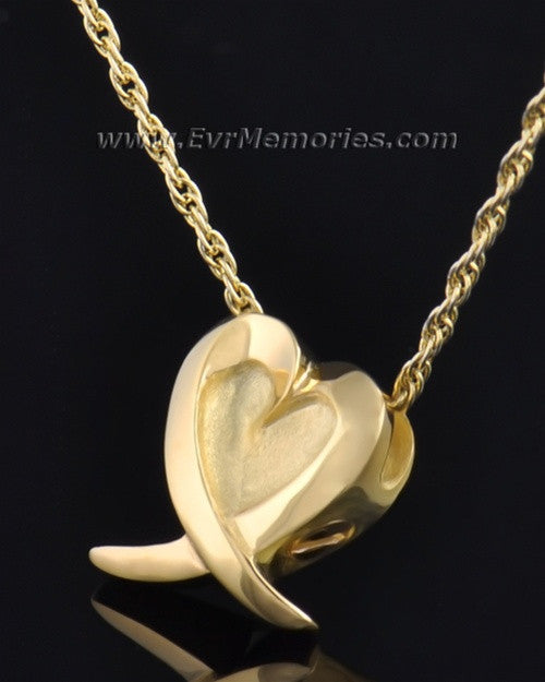 Gold Plated Heart of Hope Urn Jewelry