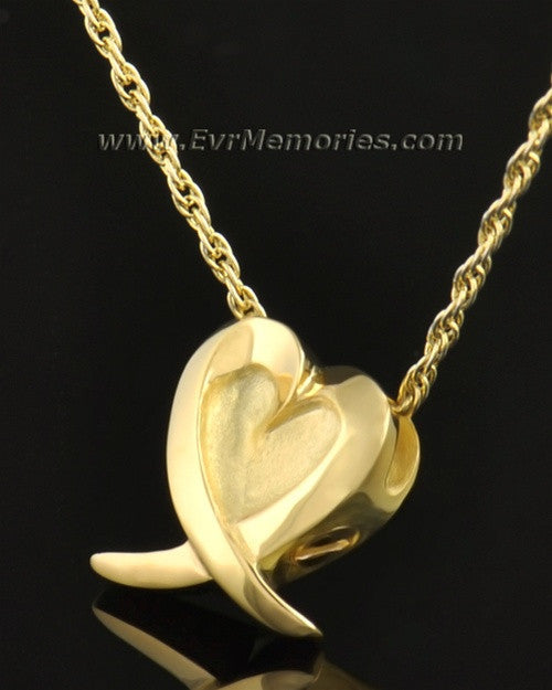 14k Gold Heart of Hope Urn Jewelry
