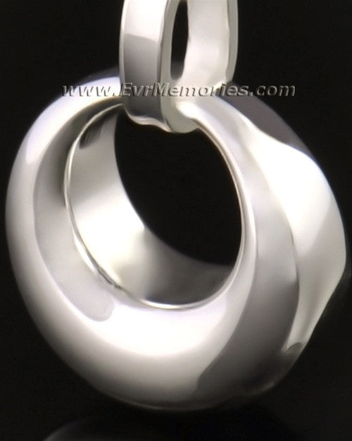 14k White Gold Perpetual Round Jewelry Pendant