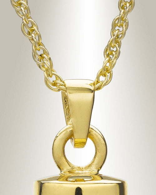 Fulfillment Gold Plated Cylinder Memorial Pendant