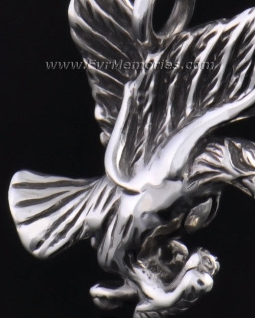 Silver Stately Eagle Jewelry Pendant